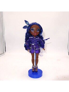 Rainbow High Krystal Bailey Purple Fashion Doll With Accessories & Display Stand